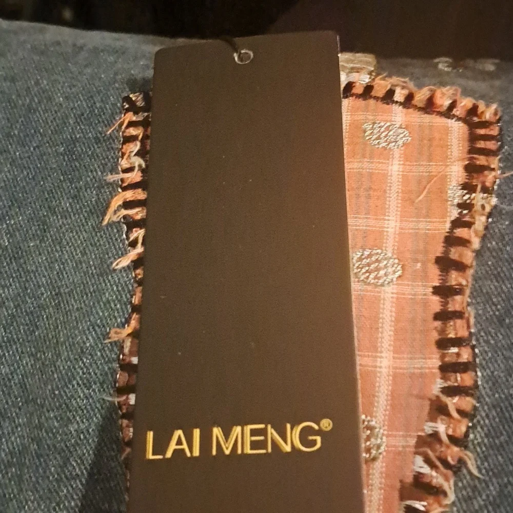 BUY 4 $38.....NWT ELASTIC WAIST DENIM PANTS - Picture 8 of 8